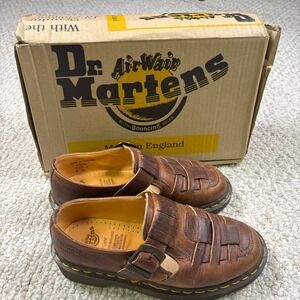 Dr. Martens Size 48055 Fisherman Sandal Leather Shoes Brown Vintage